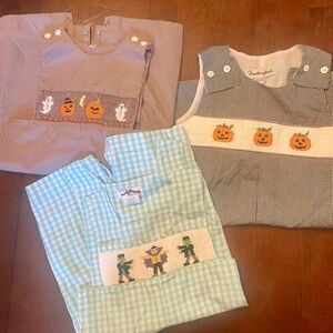 3 festive Halloween longalls for boys